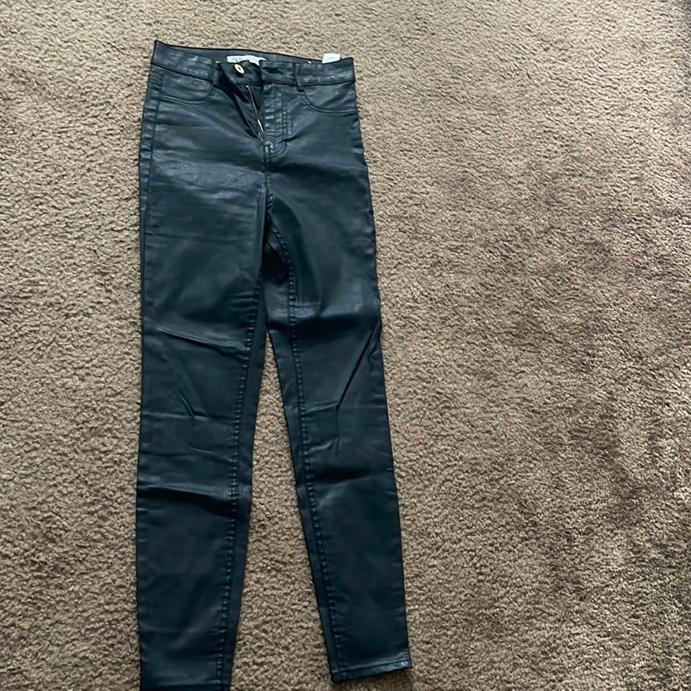 Leather jeans